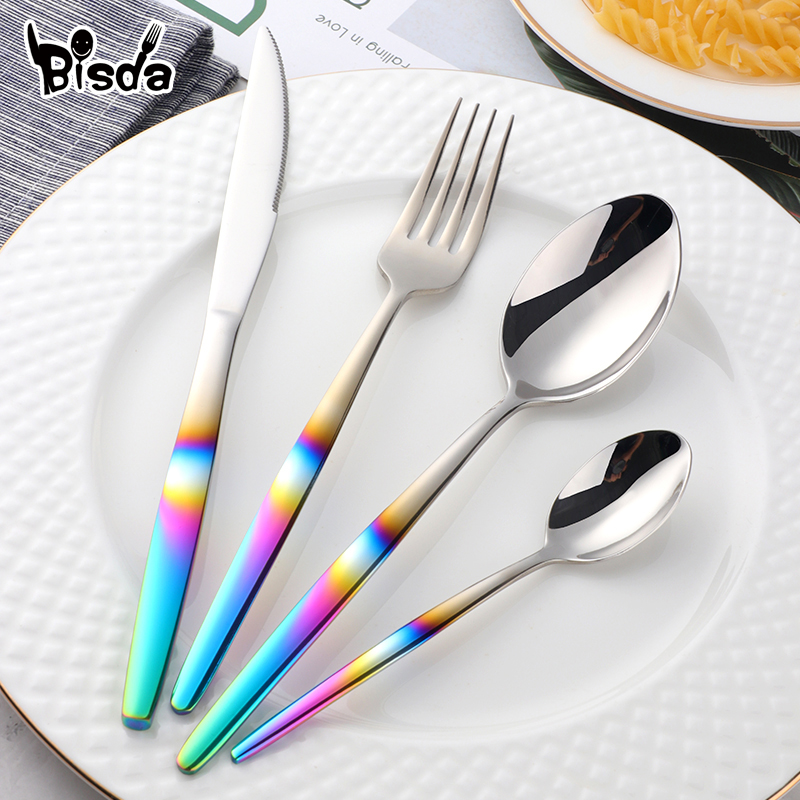 Rainbow Flatware Set Gold Cutl - Gold Plated Cutlery 리뷰 및 가격
