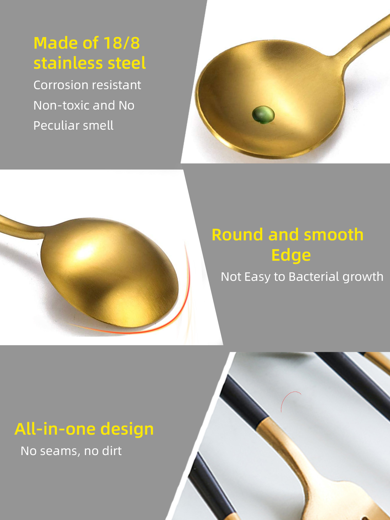 24Pcs Stainless Steel Dinnerwa - Gold Plated Cutlery 리뷰 및 가격