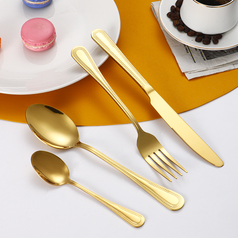 24pc Stainless steel gold cutl - Gold Plated Cutlery 리뷰 및 가격