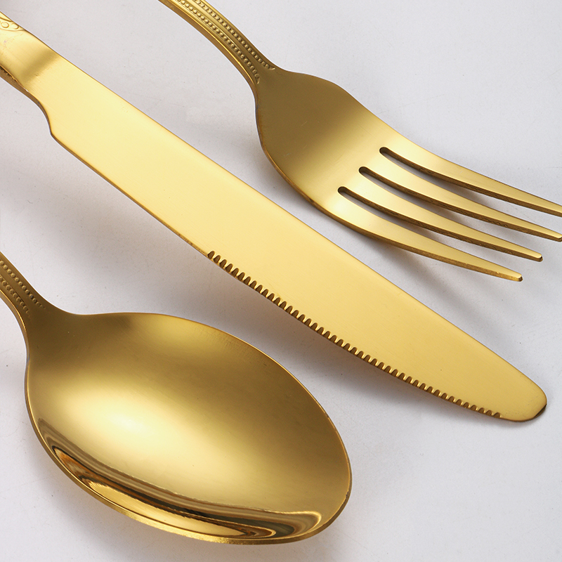 24pc Stainless steel gold cutl - Gold Plated Cutlery 리뷰 및 가격