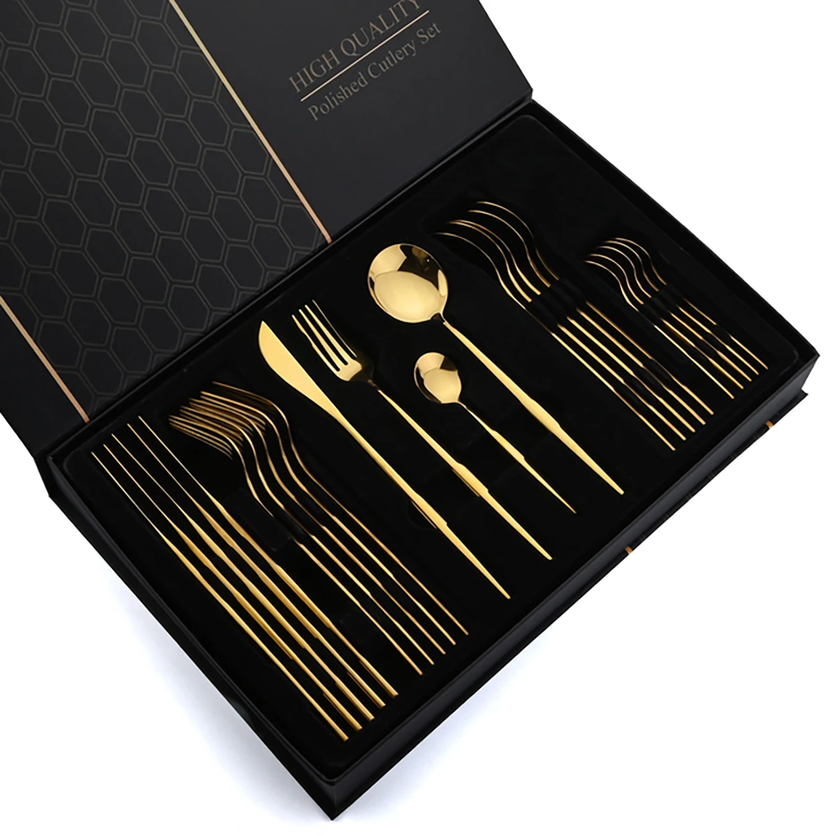 24pcs Gold Flatware Set Stainl - Gold Plated Cutlery 리뷰 및 가격