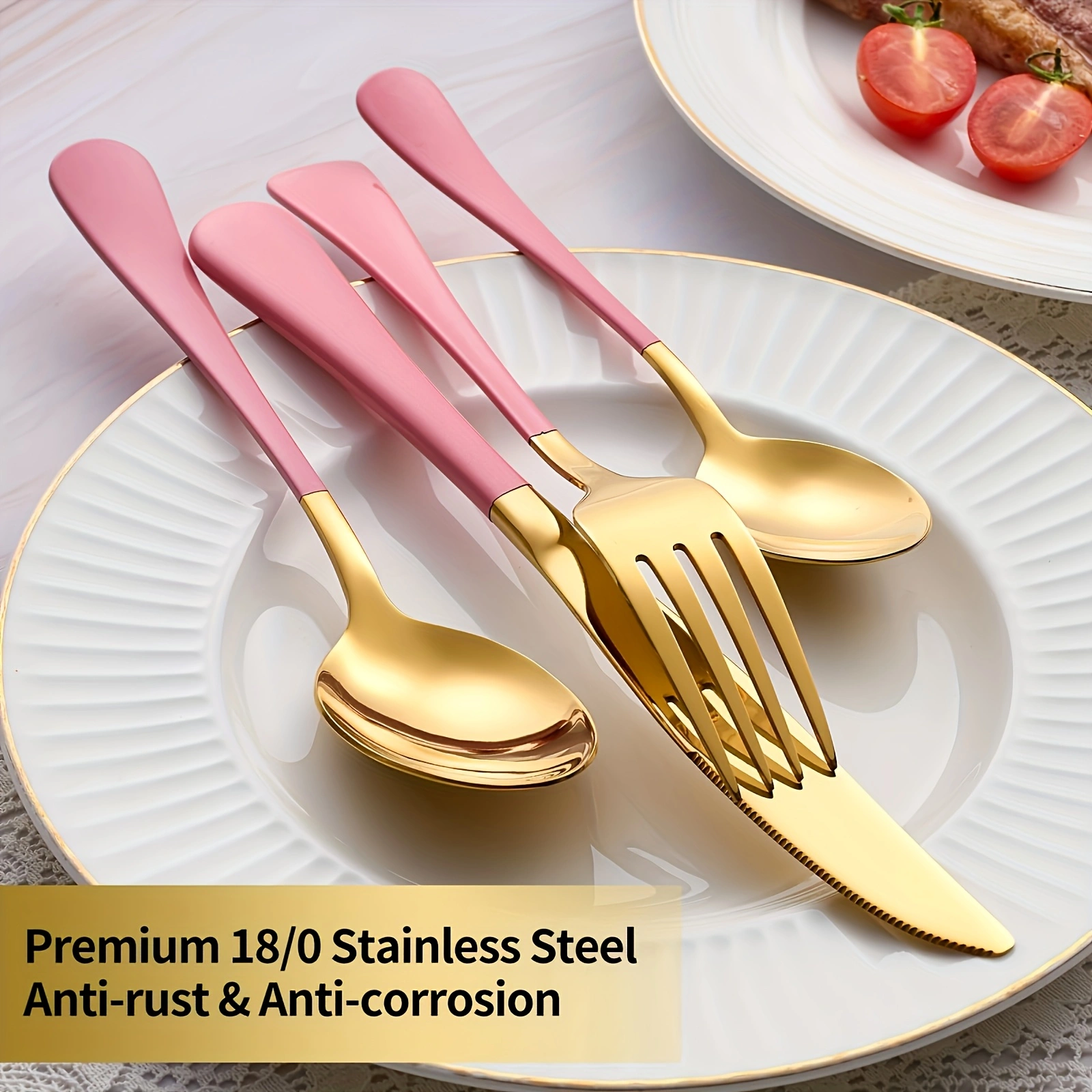 30 piece gold pink stainless s - Gold Plated Cutlery 리뷰 및 가격