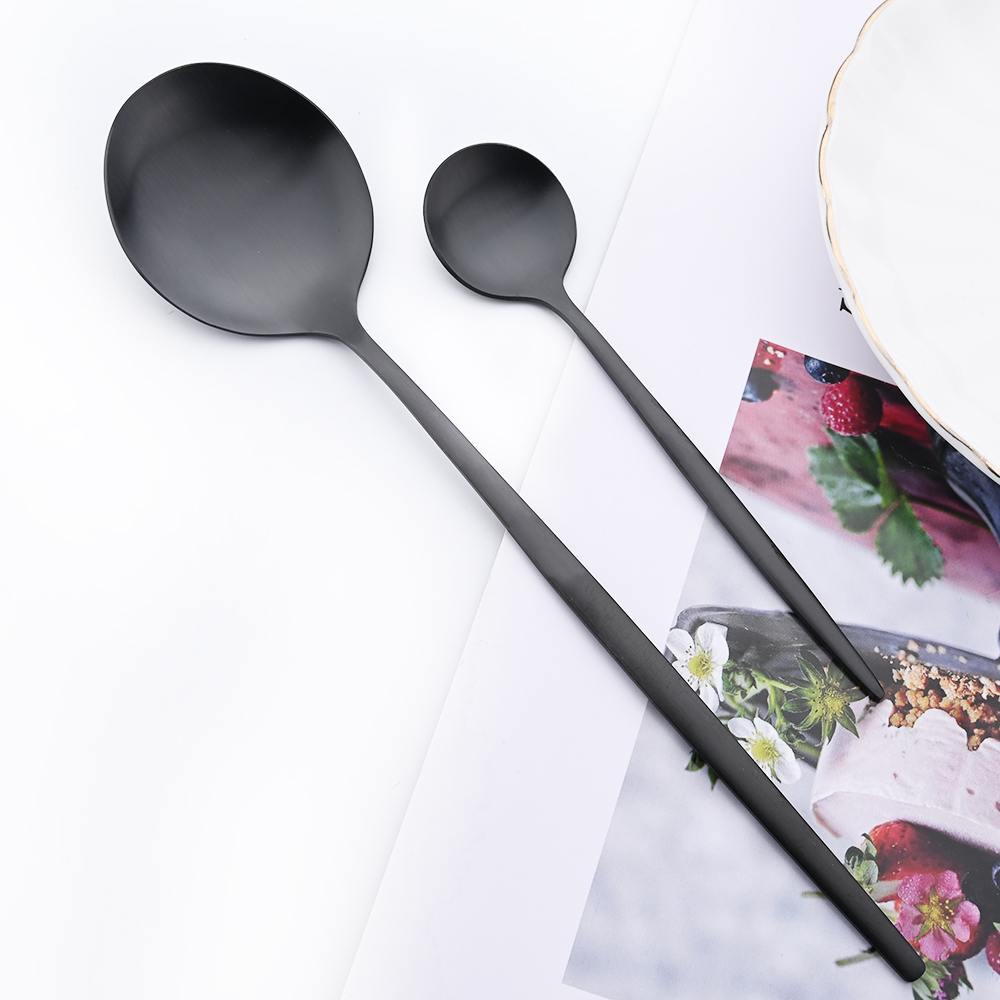 Drmfiy Black Handle Gold Coffe - Gold Plated Cutlery 리뷰 및 가격