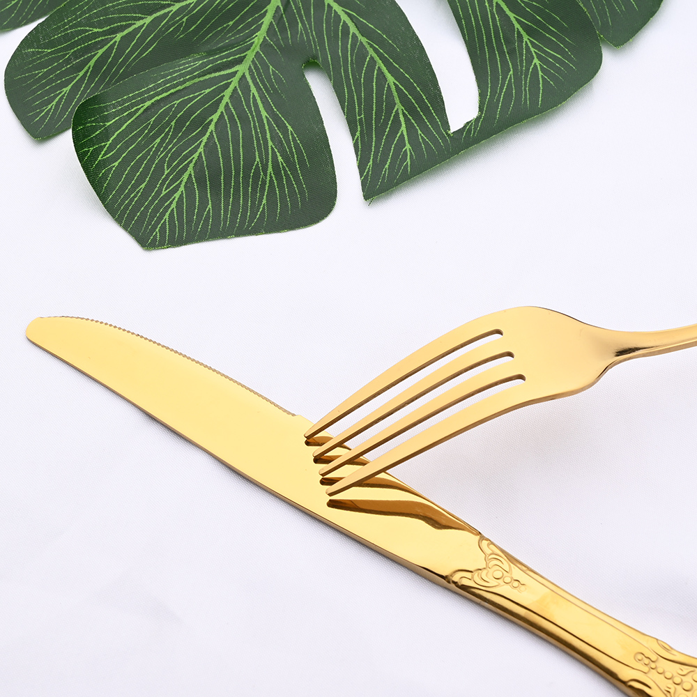 6/24Pcs Gold Luxury Dinnerware - Gold Plated Cutlery 리뷰 및 가격