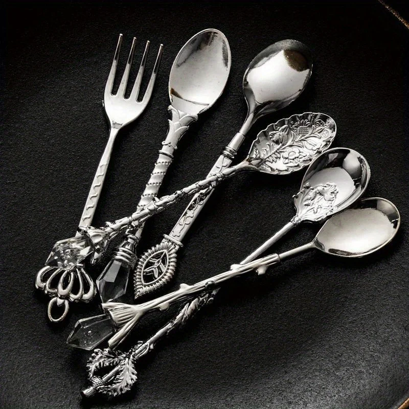 6pcs Vintage Spoons Fork Royal - Gold Plated Cutlery 리뷰 및 가격