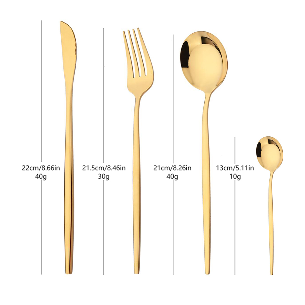 16Pcs Green Gold Dinnerware St - Gold Plated Cutlery 리뷰 및 가격