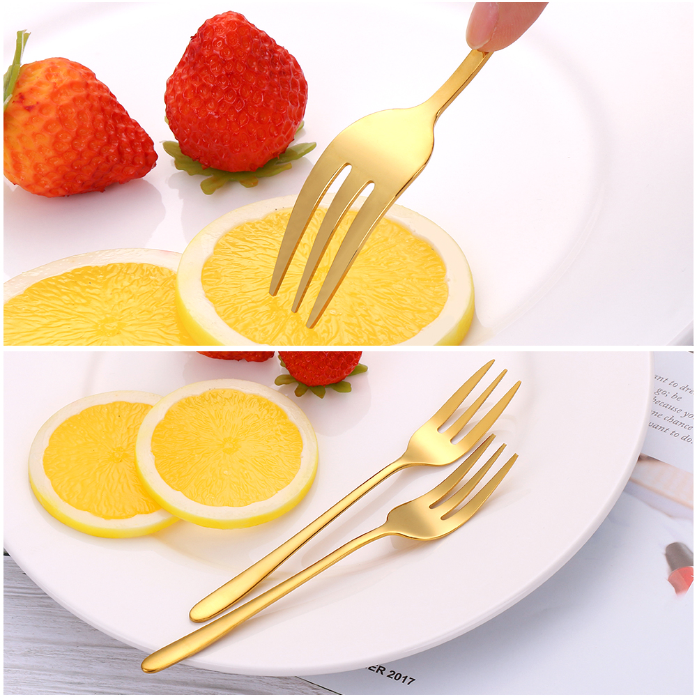 1/4/5/6Pcs Tea Forks Fruit For - Gold Plated Cutlery 리뷰 및 가격